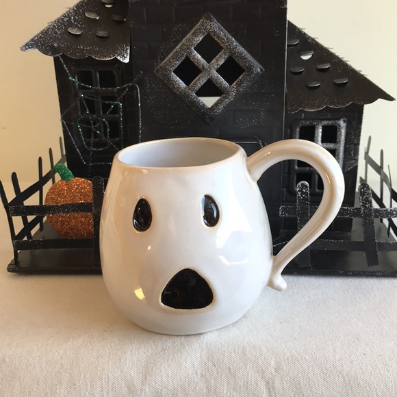 Pottery Barn First Edition ghost mug white Earthenware Halloween ghost ceramic - Picture 6 of 6